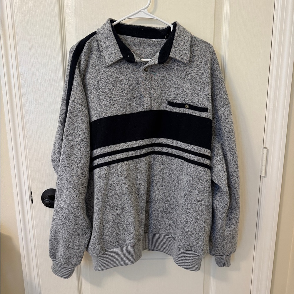 Gray and Black Men's Sweater